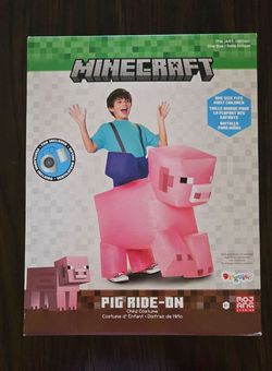 Minecraft Ride-on Inflatable pig Kid's costume - gently used once - Kid's - One Size Fits all