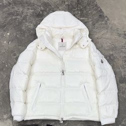 Barely Used White moncler jacket