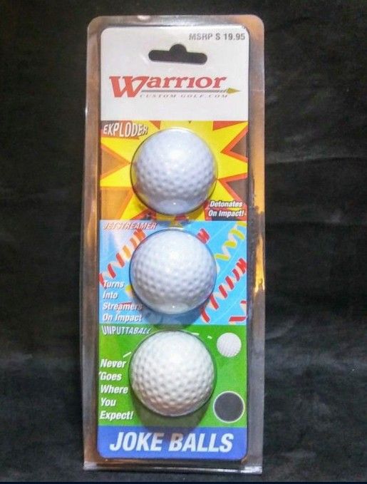 Warrior custom golf joke balls Pack Of 3
