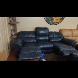 REAL THICK LEATHER COUCH & RECLINERS