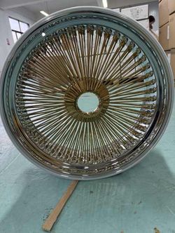 22 inch Gold Wire Wheel set