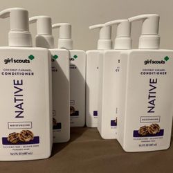 Native Girl Scouts Coconut Caramel Moisturizing Shampoo w Pump 16.5 oz Lot of 6