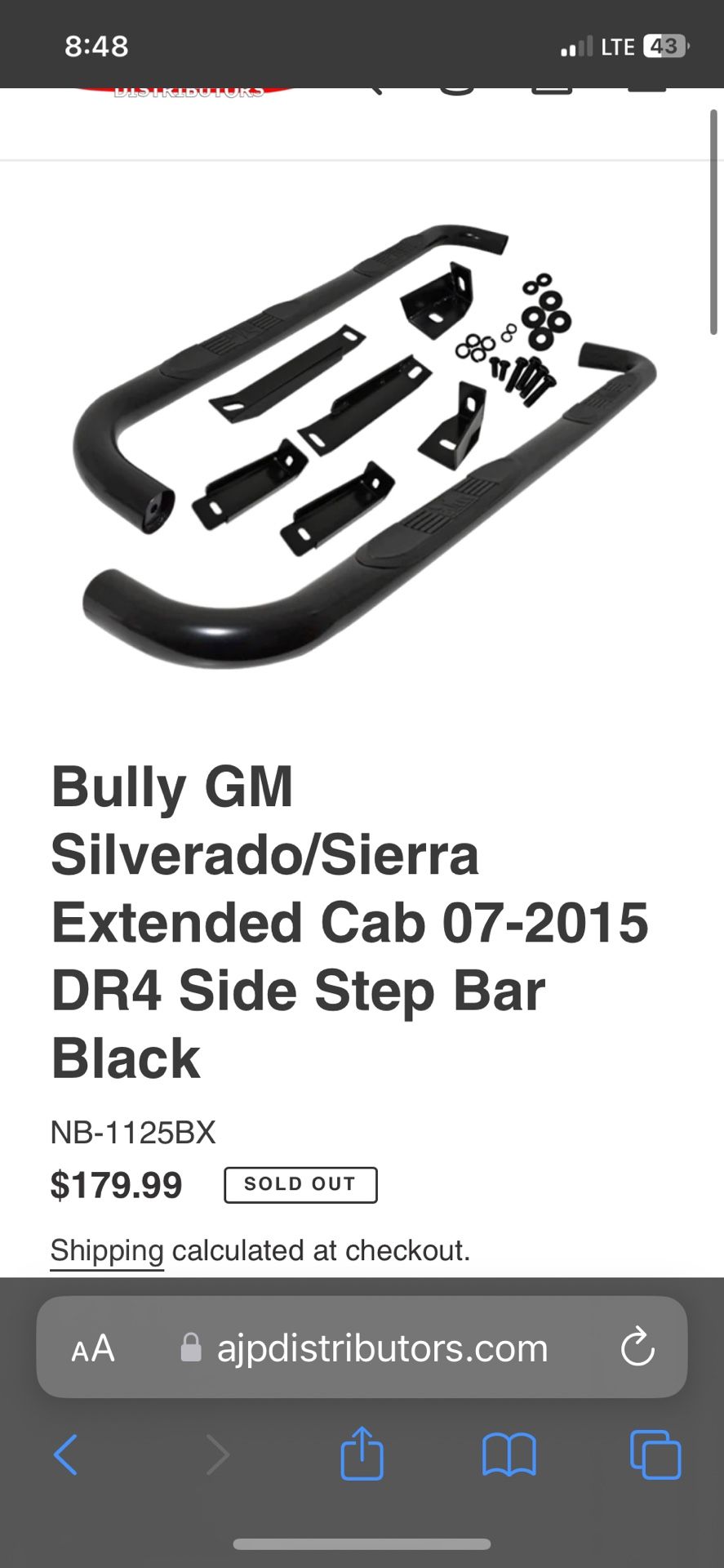 Bully GM Silverado/sierra 07-15 Step Side