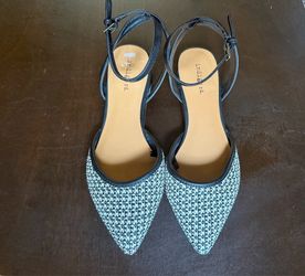 Pointed-Toe Ankle Strap Flats