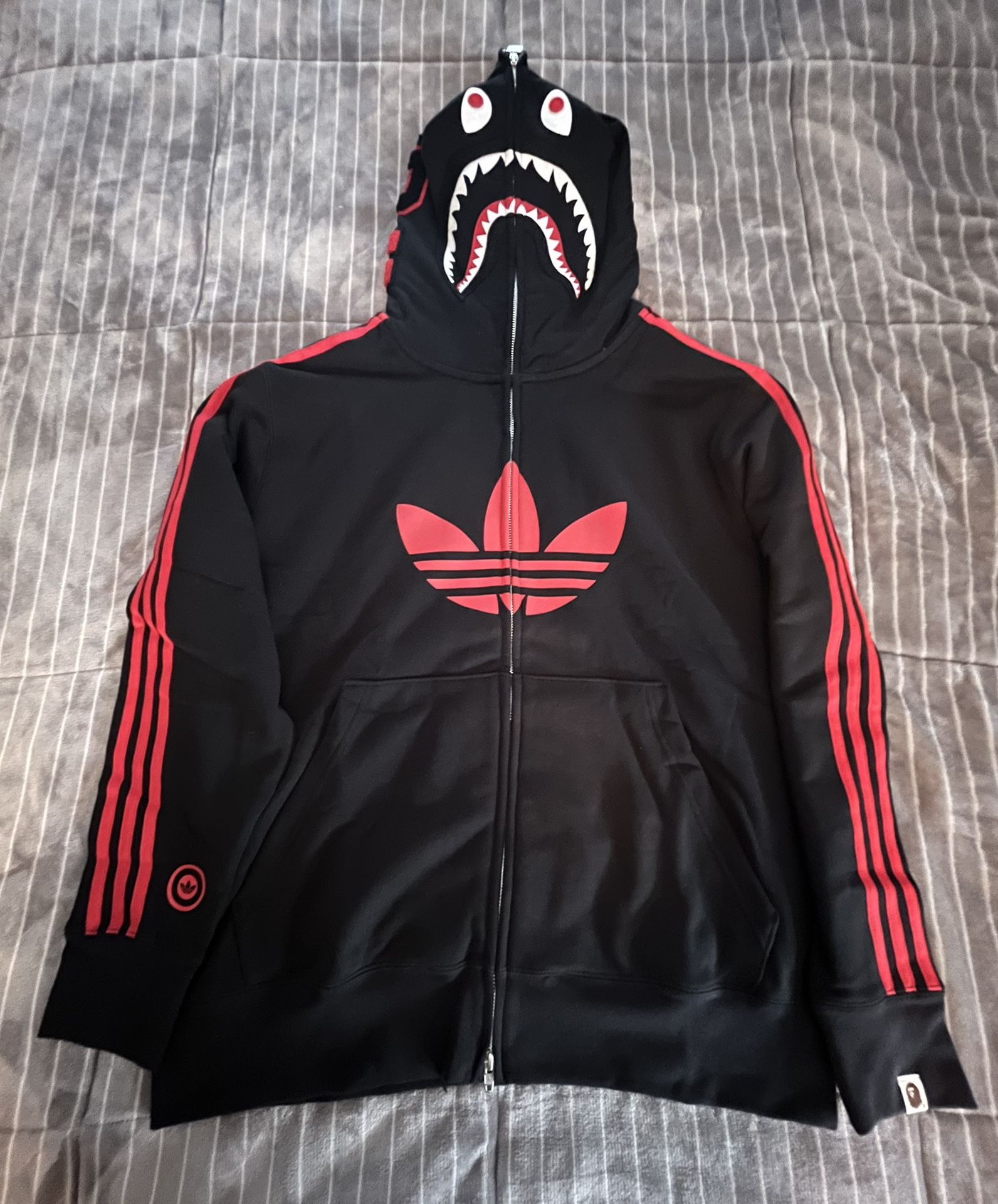 Adidas X Bape Shark Fleece Full Zip Hoodie