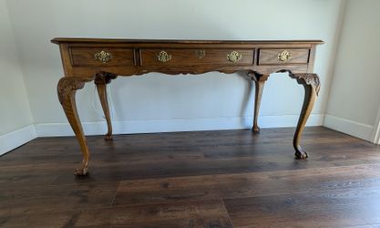 Vintage Sligh Oak Chippendale Desk