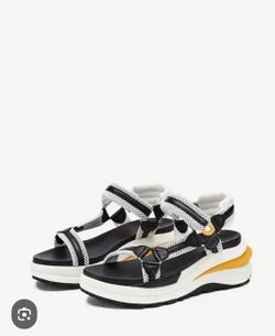 Ash Leather Platform Sandals  7.5
