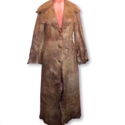 Boho Leather Ombré Max Coat Laser Cut US size 6-8 
