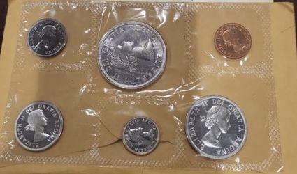 1964 Canada Silver Proof Set with 1.11 Troy Ounces - 6 coins 