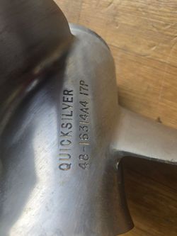 Quicksilver alpha one stainless prop 17" pitch