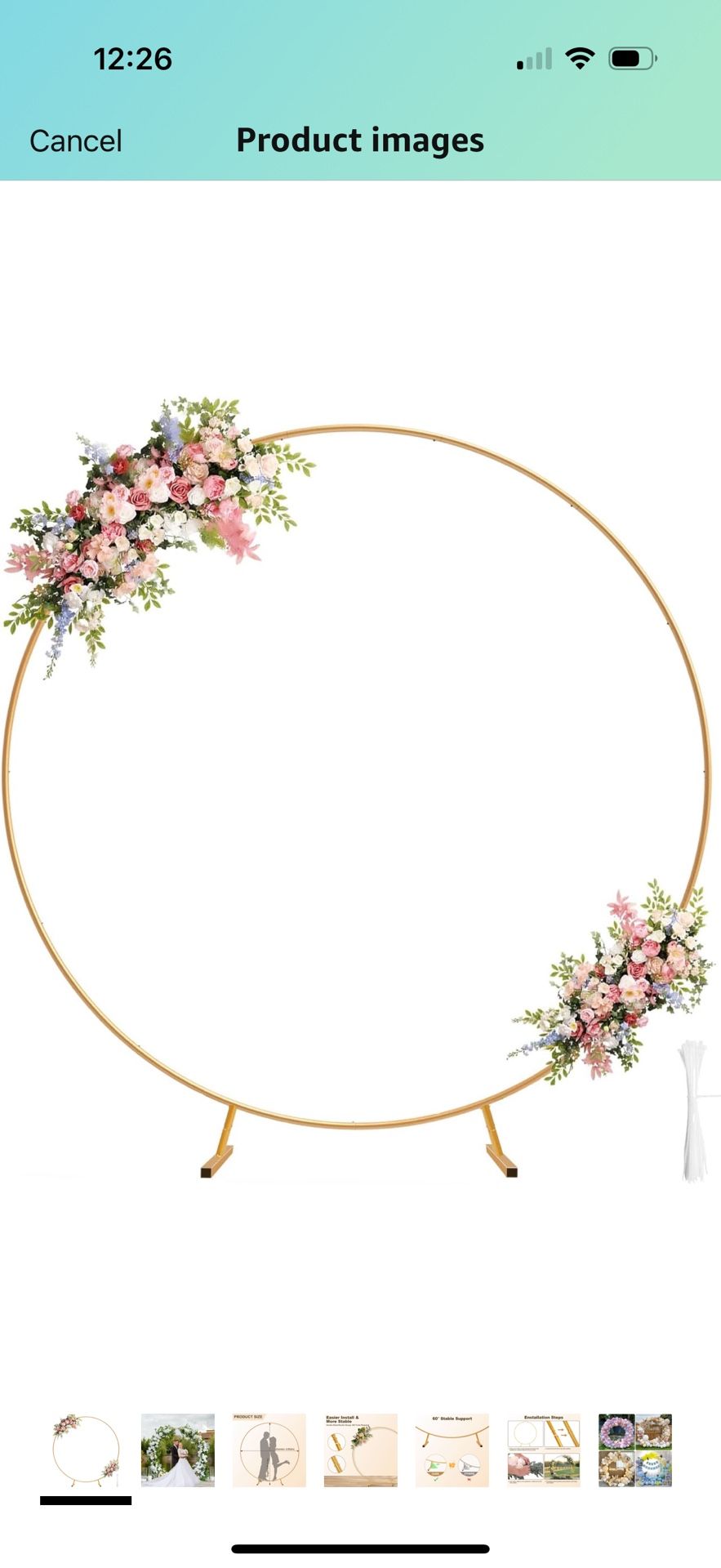 Metal Round Balloon Arch 6.8 Ft