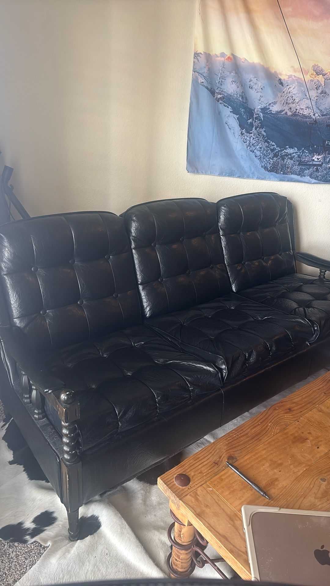 Black Leather Couch