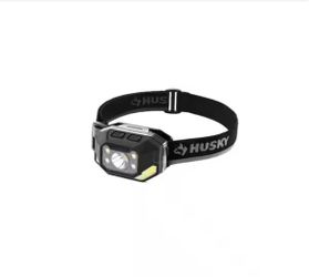 Husky 850 Lumens Dual Power LED Rechargeable Wide Angle Headlamp