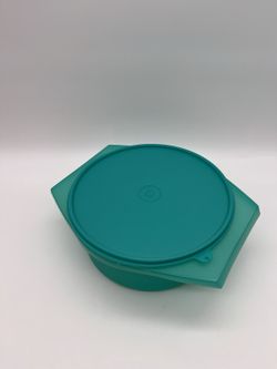 Tupperware Large Tortilla Keeper Caribbean Blue w Lid Storage Container R4