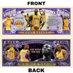 Kobe Bryant Lakers Commemorative Banknote