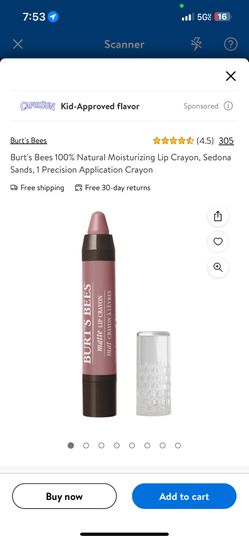 Burt's Bees 100% Natural Moisturizing Lip Crayon, Sedona Sands, 1 Precision Application Crayon