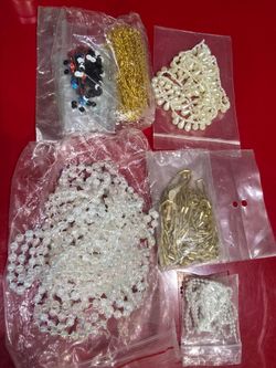 Beads Strand for craft project, bead embroidery, sewing design needs. All for $3. New unused leftover.