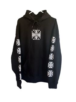 West Coast Choppers Black Pullover Hoodie Size XL