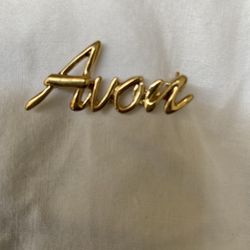 Vintage Gold Plated Avon Signature Brand Pendant 