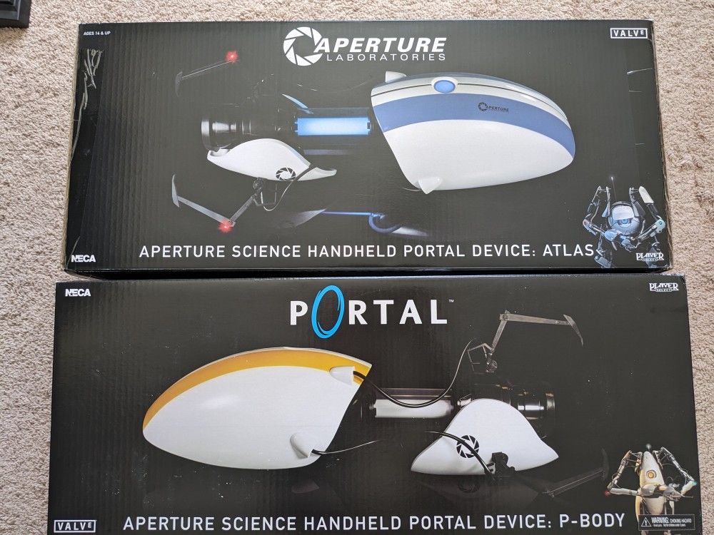 NECA Portal Gun Atlas & P-body Set *New And Sealed*