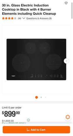 NEW Whirlpool cooktop
