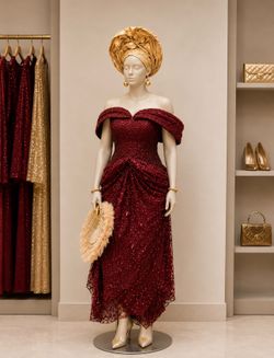 Custom made Nigerian dinner gown