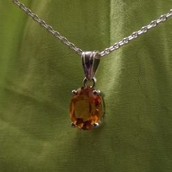 Beautiful 14k New In Box Genuine Citrine Necklace For Christmas 🎄!