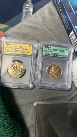 Certified Sacagawea dollar and Native American dollar