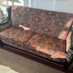 Antique Vintage Couch and Cigar Chair