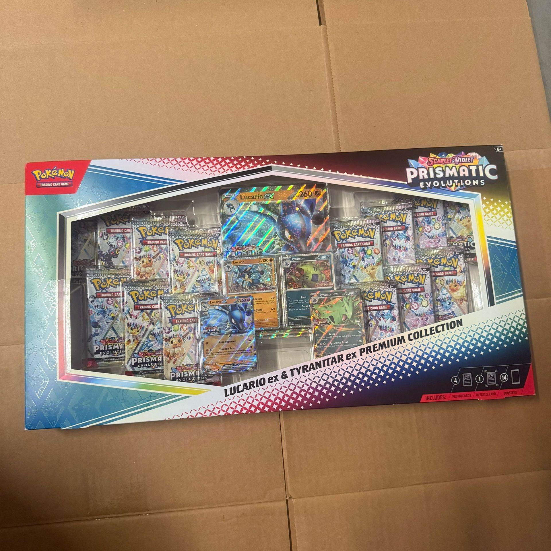 lucario ex tyranitar ex prismatic collection box