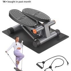 Niceday Steppers for Exercise, Mini Stair Stepper with Resistance Bands at Home Workout Equipment with 300LBS Loading Capacity, Hydraulic Fitness Step