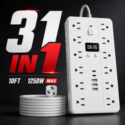 [NEW] 1250W Max Clock Power Strip - 10FT