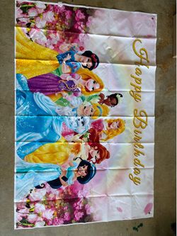 Disney Princess Birthday Backdrop