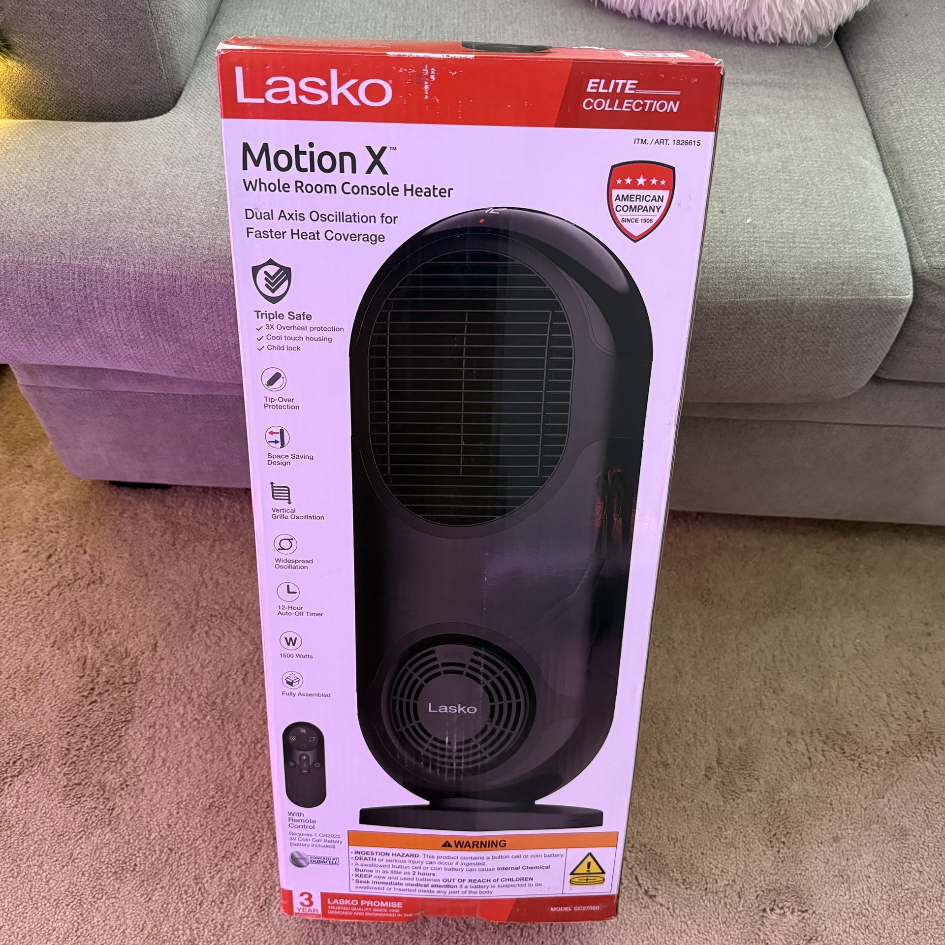 Lasko Motion X Whole Room Space Heater