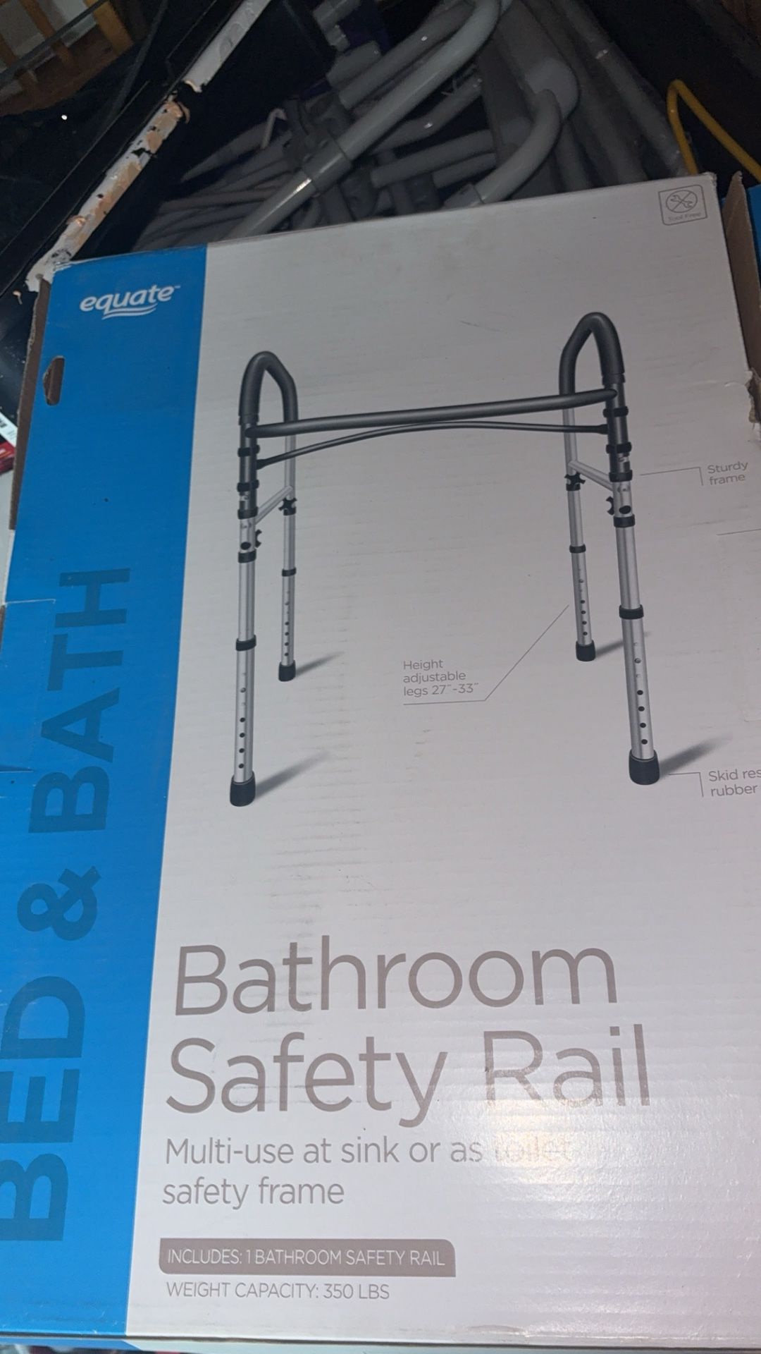 Bathroom/toilet safety rail