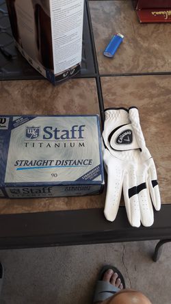 Golf Wilson staff titanium 90 and Callaway glove large