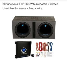 Planet Audio Combo 2 12" woofer Amplifier Box Amp kit