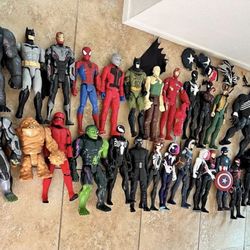 Huge Lot Of Marvel Superheroes 12” & Imaginext DC Comics Heros and Villains 3"