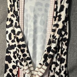 Open Cardigan Leopard Print