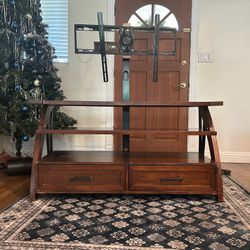 3-in-1 TV Stand / Gaming Entertainment Center – Brown