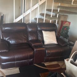 Reclining Black Sofa