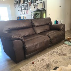 Couch Brown Leather $200