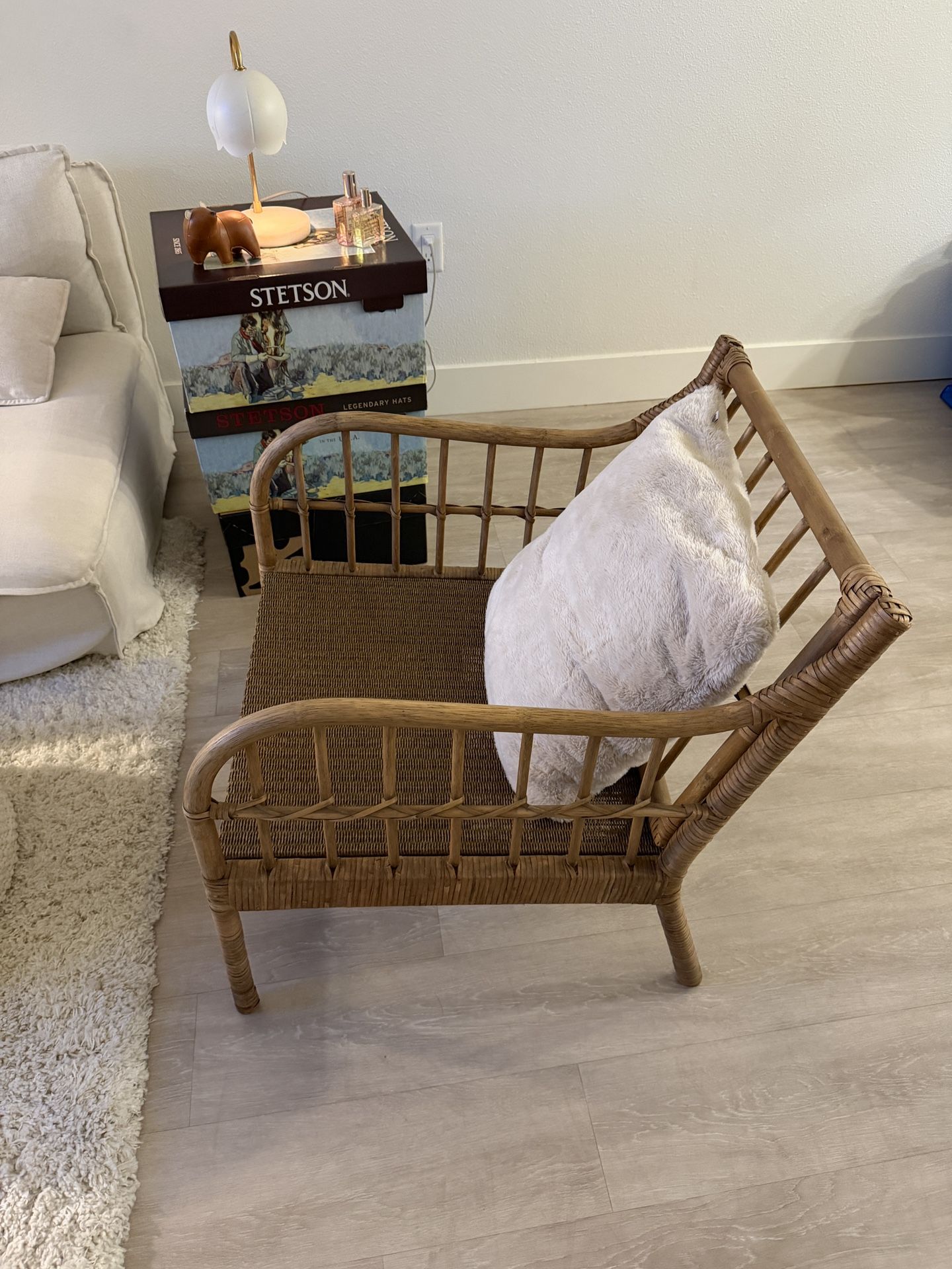 IKEA HOLMSTA Rattan Armchair – Excellent Condition