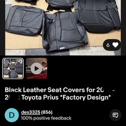 NEW Toyota Prius gen 3- Luxury Japanese Gum Leather Car Seat Covers Full Set