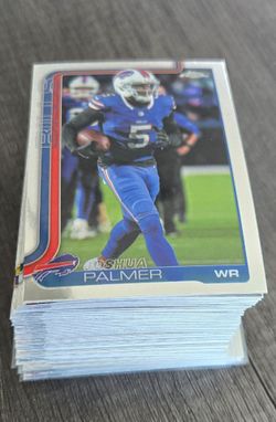 100 Topps Chrome NFL Football base cards with refractors