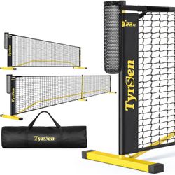 Pickleball Net Portable 2-in-1, 22FT/11FT with Ball Collector
