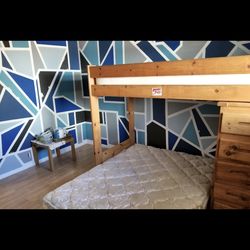 FREE Wooden Bunk Bed with Drawers and Shelves