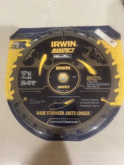 7 1/4” Irwin 24035 Weldtec 24 Carbide Tooth Circular Saw Blade