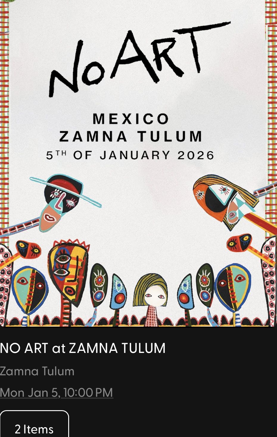 No Art Tulum tickets