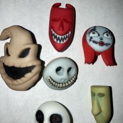 Nightmare Before Christmas Buttons Embellishments - 6 Buttons - Price Is Per Package Set